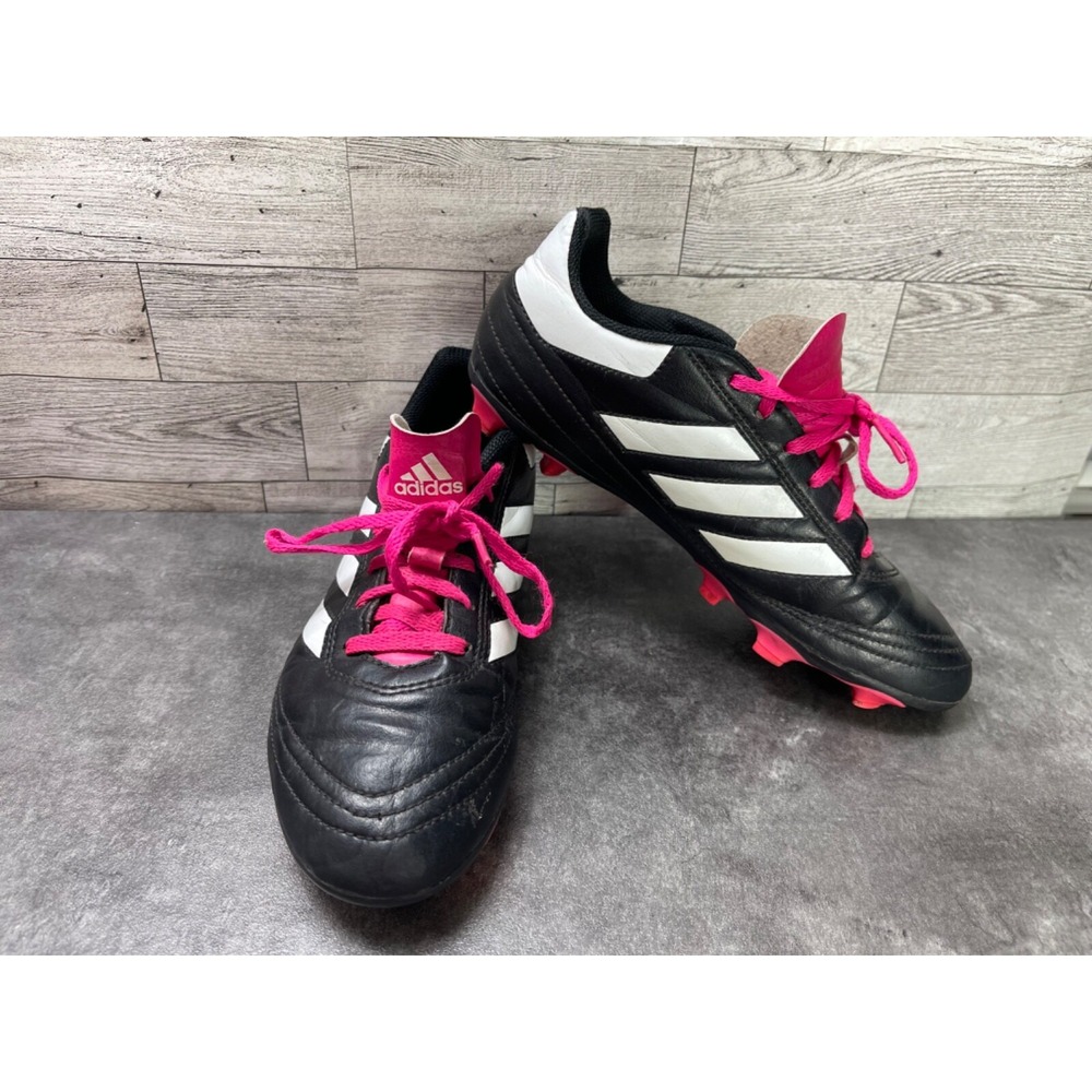 Adidas Goretti VI FG  Football Cleats Youth Kids 5.5M Shoes Black White Athletic